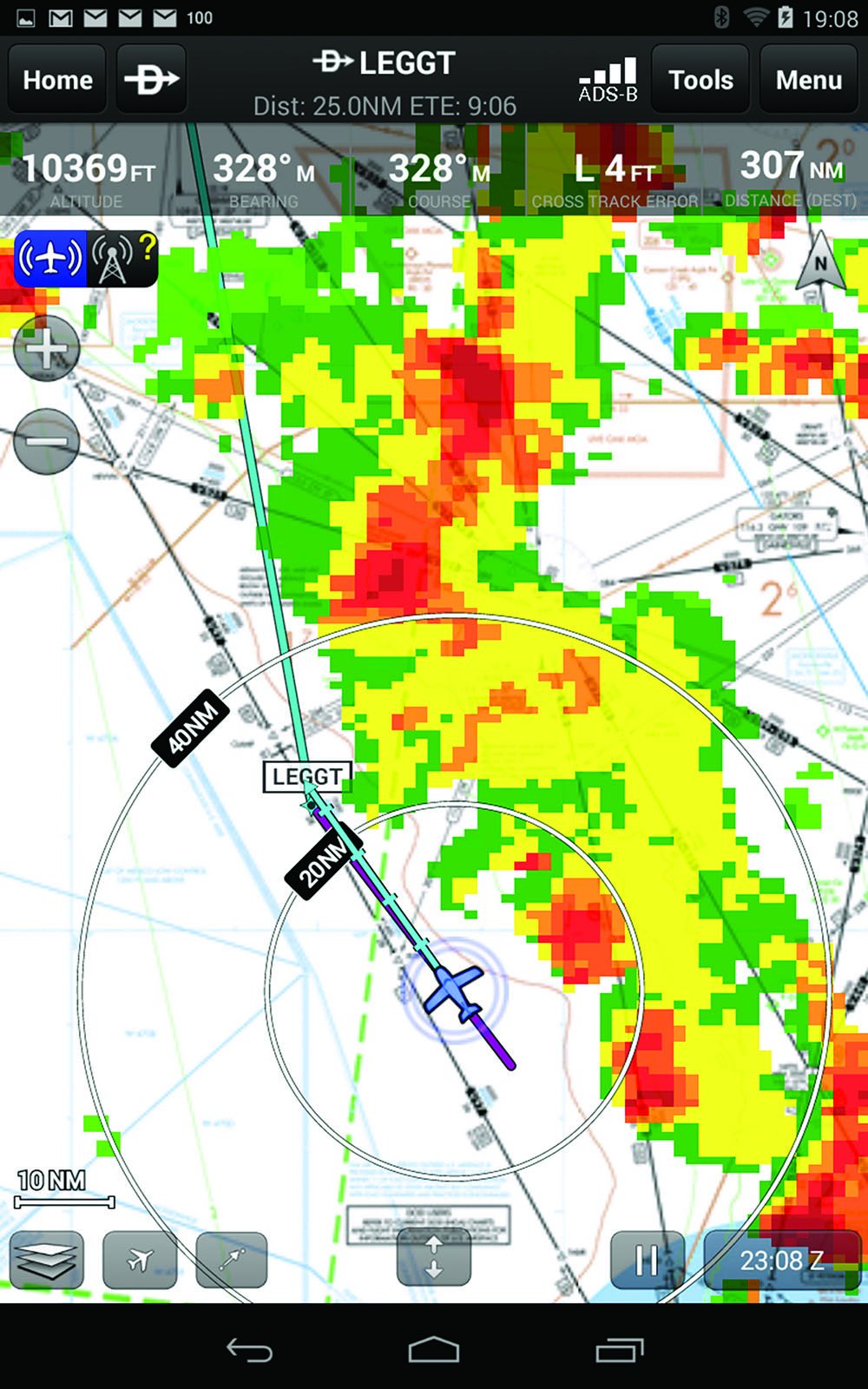 LEGGT screenshot aviation map