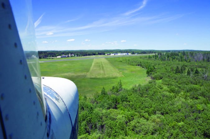 Grass runway approach