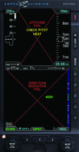 ASPEN PITOT INPUT FAIL