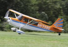 Low-Performance Takeoffs Decathlon on takeoff. Photo: D. Miller.